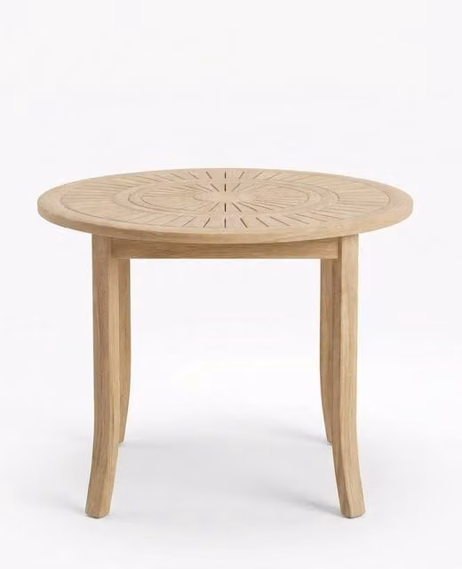 Royalcraft MARIS 2-Seater Round Acacia Wood Bistro Dining Table in Natural Brown, Diameter: 80 cm – 1