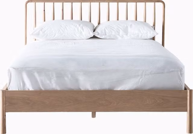 Perch & Parrow Rebecca Solid Wood Oak Double Bed Frame in Natural, W/D/H: 140 x 200 cm