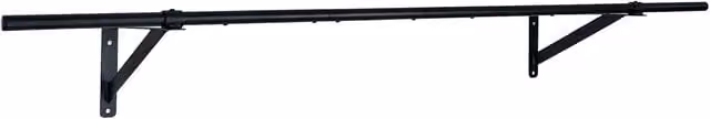 Oypla Heavy Duty All Metal Wall Mounted Garment Clothes Rail, Black, W: 152.4 cm, D: 32.5 cm, H: 32.5 cm