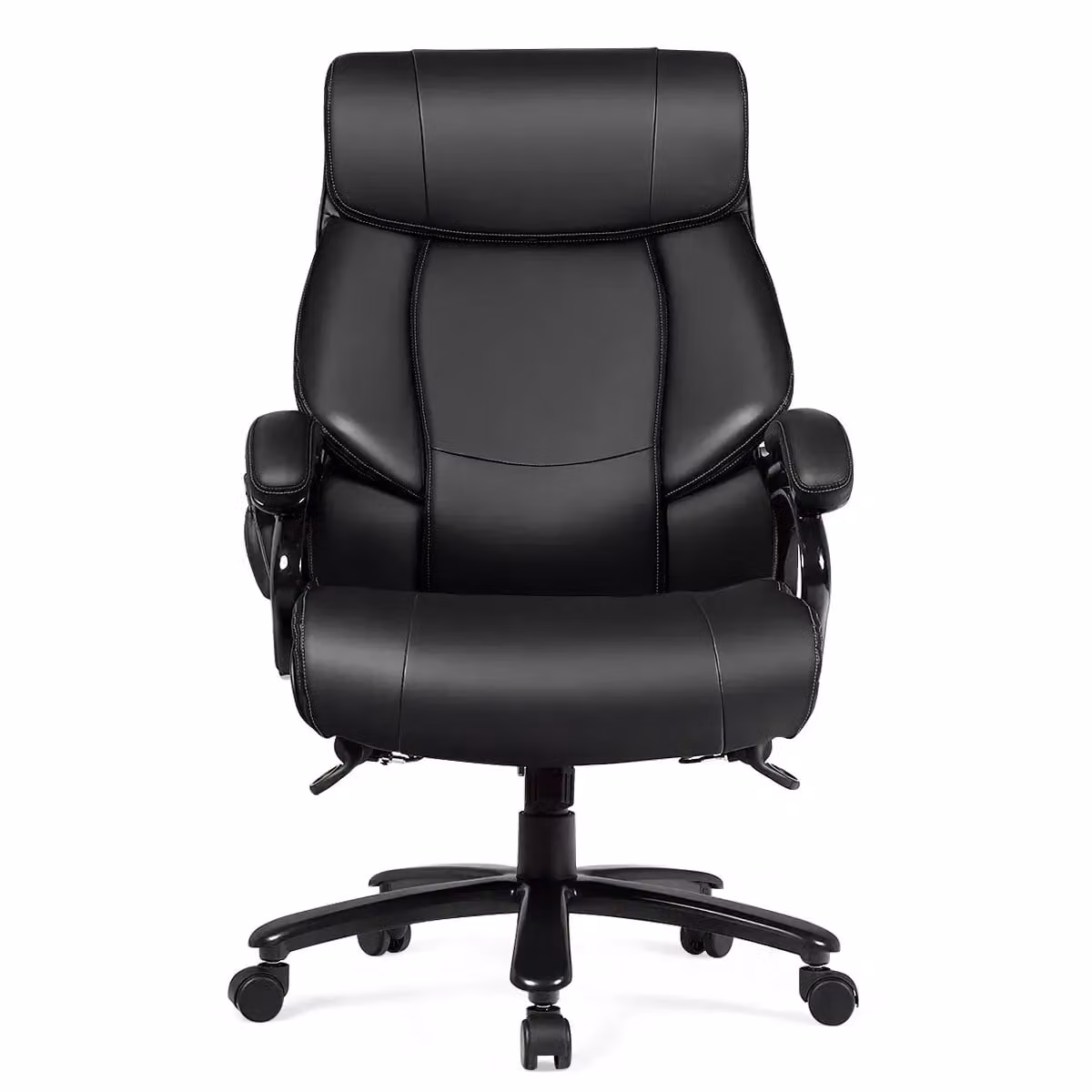 Costway Big and Tall Ergonomic Executive Office Chair in Black with Headrest and Swivel Function – 6