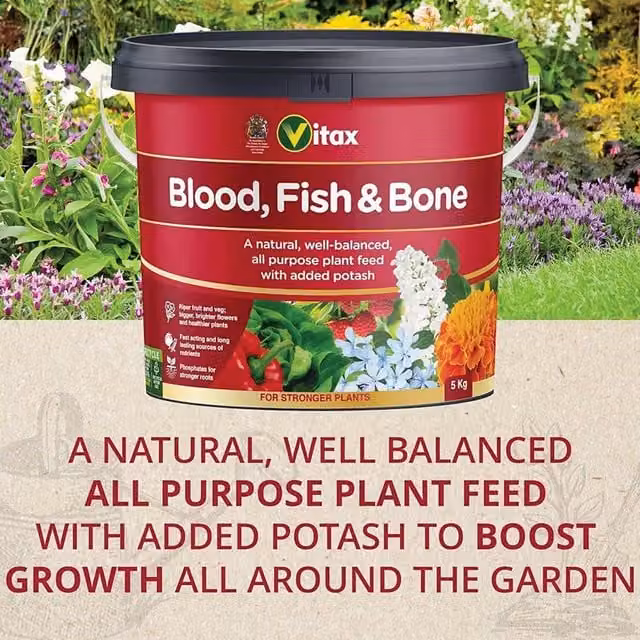 Vitax Blood Fish and Bone Slow Release Garden Fertiliser 5 kg