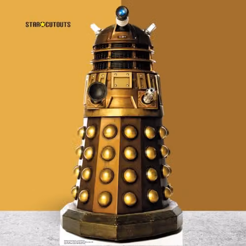 Star Cutouts SC12 Dalek Caan Cardboard Cutout in Metallic Gold, Height: 173 cm – 2