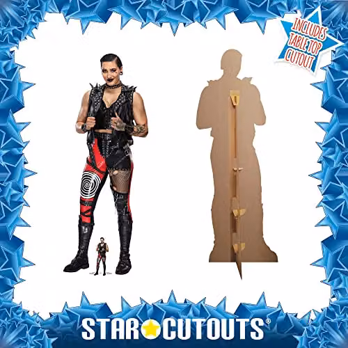 Star Cutouts WWE Rhea Ripley Eradicator Lifesize Cardboard Cutout with Mini, Multicolour Wrestling Party Decoration and Collector Gift – 4