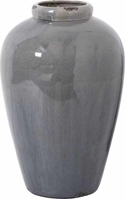 Love Lace Garda Grey Glazed Ceramic Tall Juniper Tabletop Vase