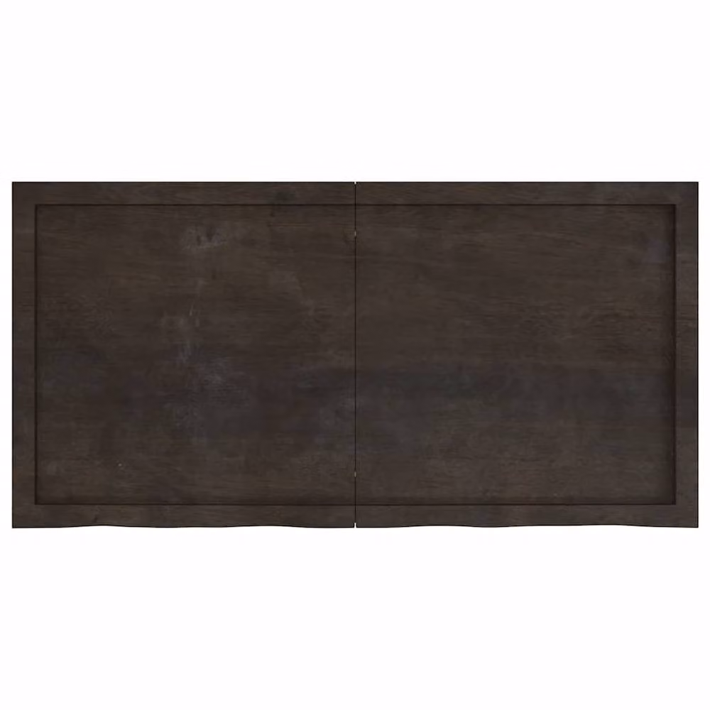 Berkfield Home Table Top Dark Grey Treated Solid Wood Oak W/D/H: 120 x 60 x (2-4) cm – 3