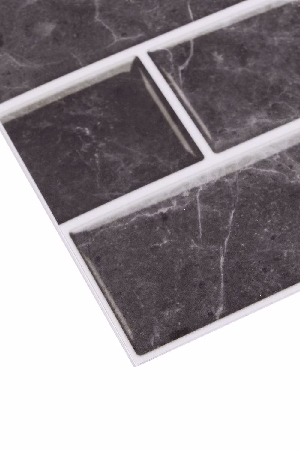 Living and Home 20-Piece Self-Adhesive Gloss Subway Tile Splashback in Dark Grey – 5