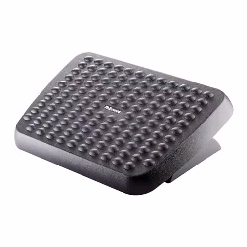 Fellowes Ergonomic Under Desk Foot Rest with Textured Surface in Black – 1