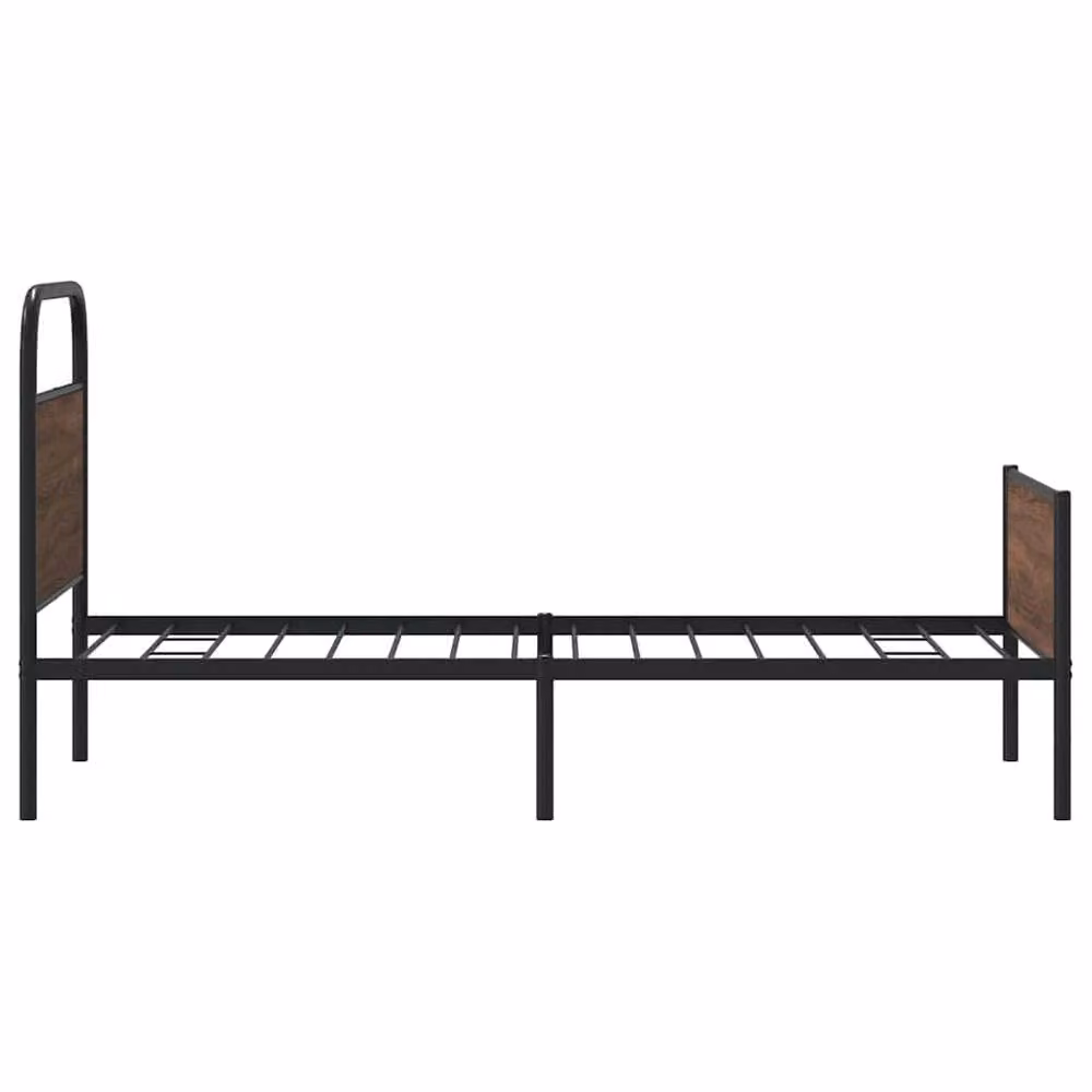 Berkfield Home Elegant Bed Frame in Brown Oak, W/D/H: 90 x 190 cm – 4