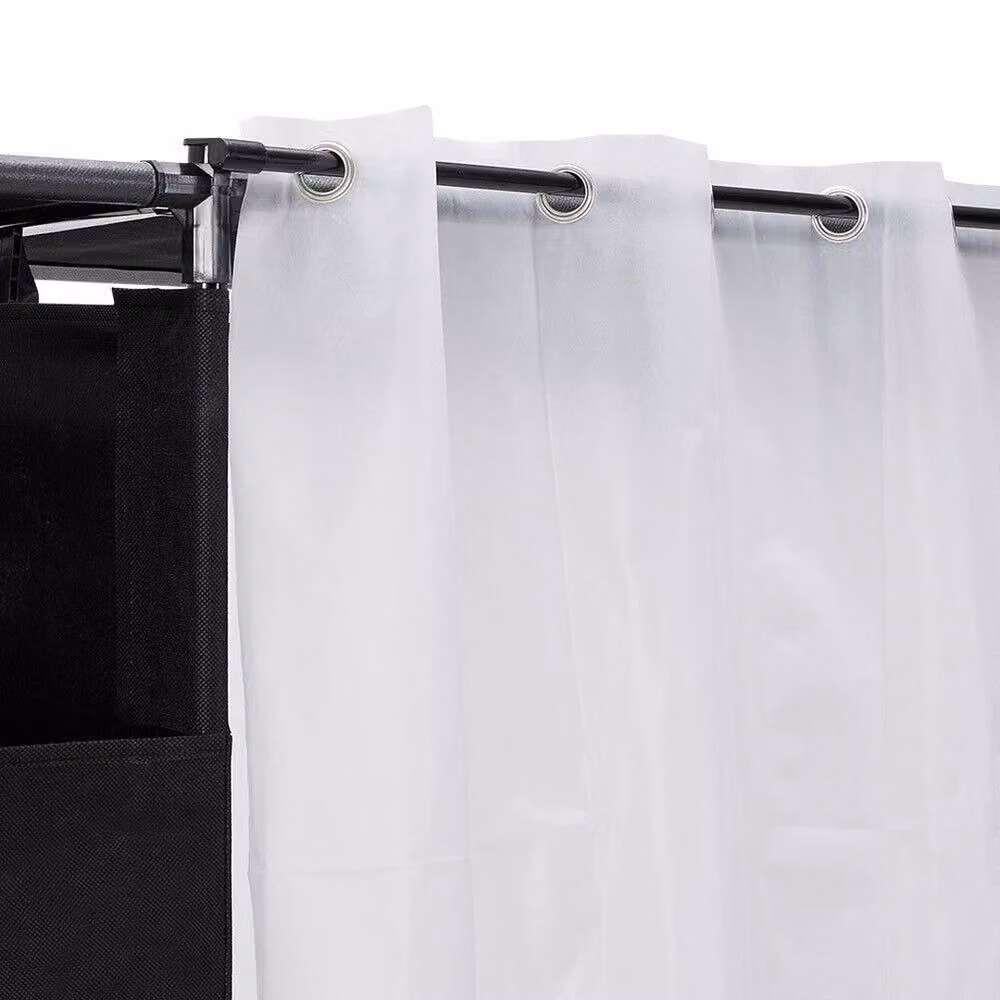 Havendro Matt Black Metal Hall Tree with Bench and Dual Hook and Rail Matrix – 4