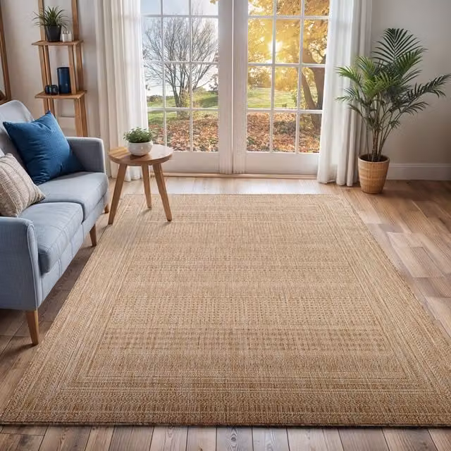 Livabliss Tuareg-Global Blue Beige Ivory Graphic In- & Outdoor Rug in Tan, W/D/H: 120 x 170 cm