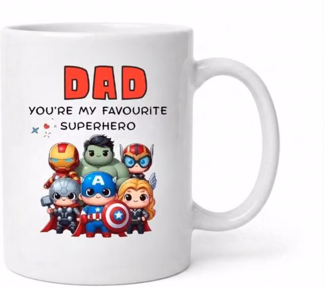 Dyzi Youre My Favourite Superhero Ceramic Mug in White – 1