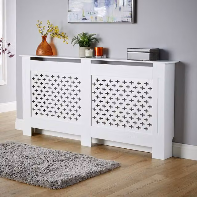 Home Source Crofton XL Radiator Cover Unit in White