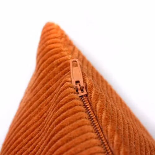 Furn Jagger Ribbed Corduroy Square Cushion in Orange, W/D/H: 45 x 45 x 45 cm – 3