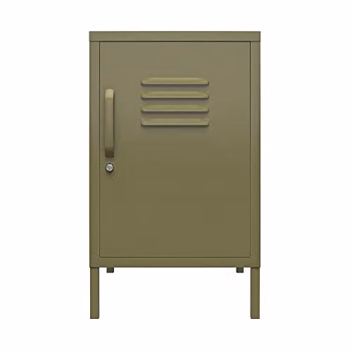 DHP Furniture Bradford Metal Locker End Table, Green, W/D/H: 40 x 38 x 69 cm – 4