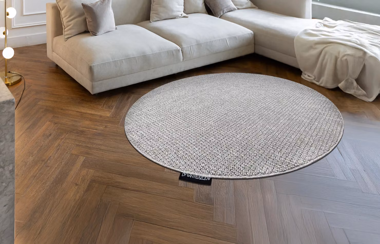 RugsX Casablanca Loop Round Rug in Grey, Diameter: 100 cm – 2