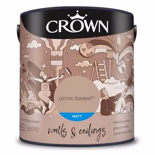 Crown Brown Matt Water Based Emulsion Paint 2.5L – 5