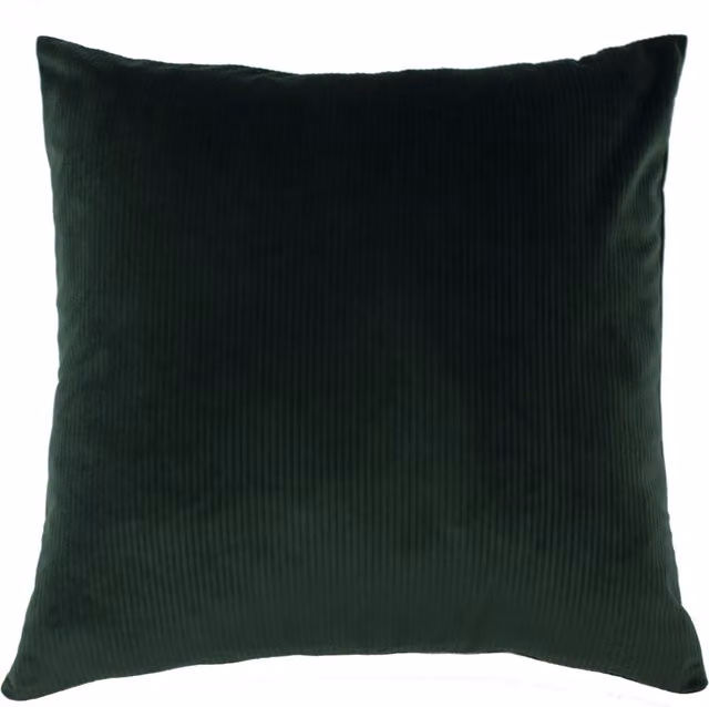 Make it a Home Aurora Square Cushion in Emerald Green Velvet and Polyester with Feather Filling, 45 x 45 cm