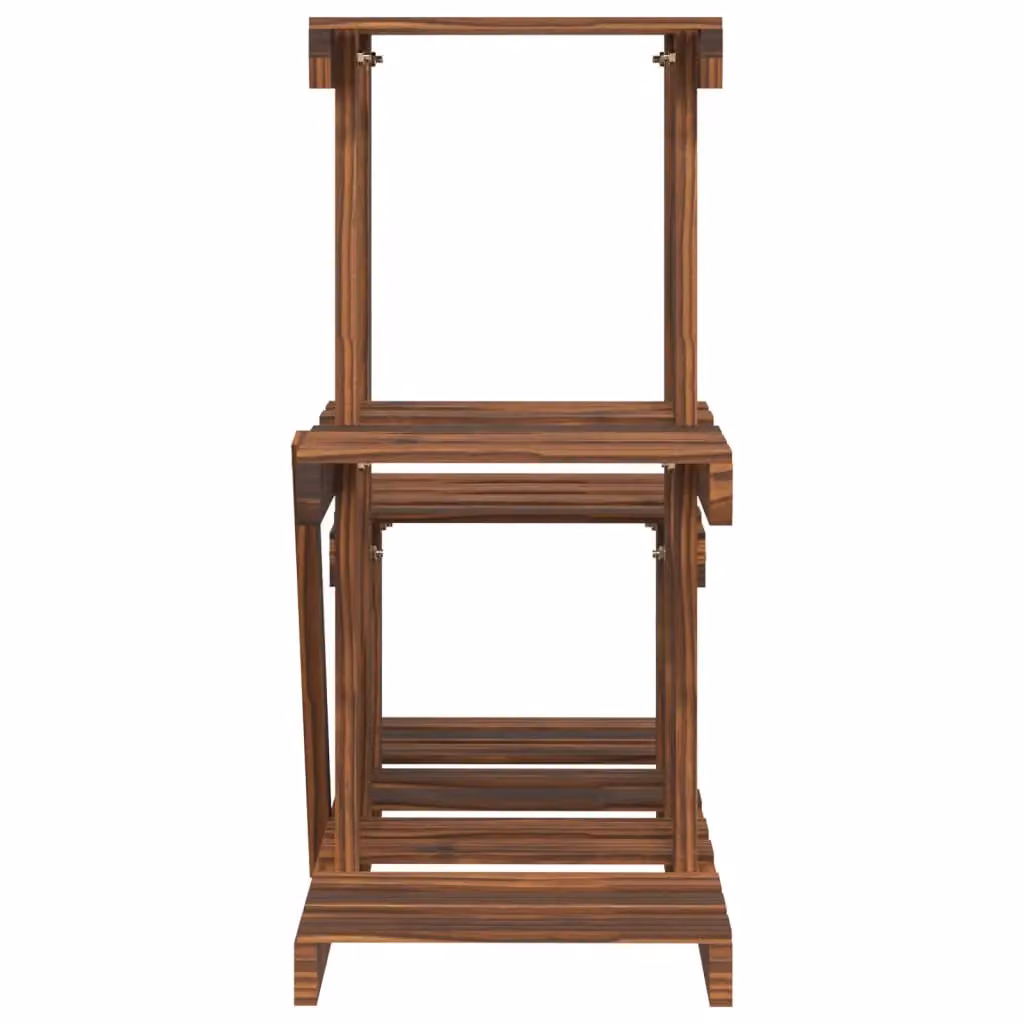 Berkfield Home Retro Solid Wood Flower Stand in Brown, W/D/H: 58 x 25 x 51 cm – 5