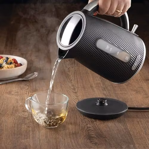 Daewoo Cascade 1.7 l Fast Boil Electric Kettle in Black with Limescale Filter and Auto Shut-Off – 2