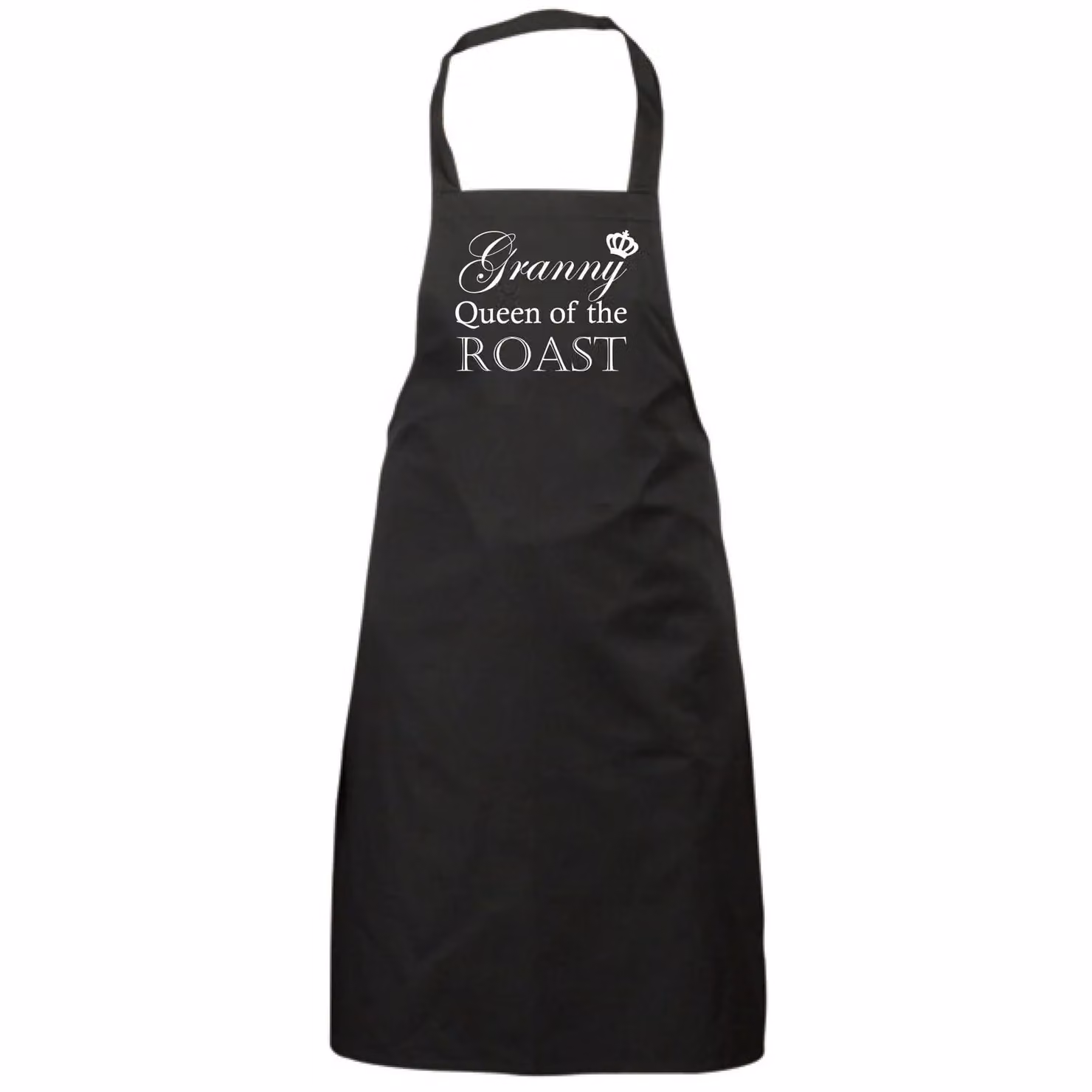 60 Second Makeover Granny Queen Of The Roast Black Cotton Apron – 2