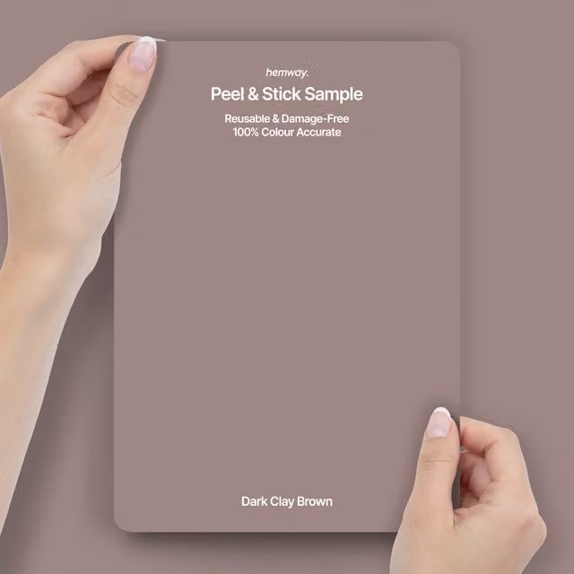 Hemway Interior Paint Sample Peel and Stick Swatch in Dark Clay Brown