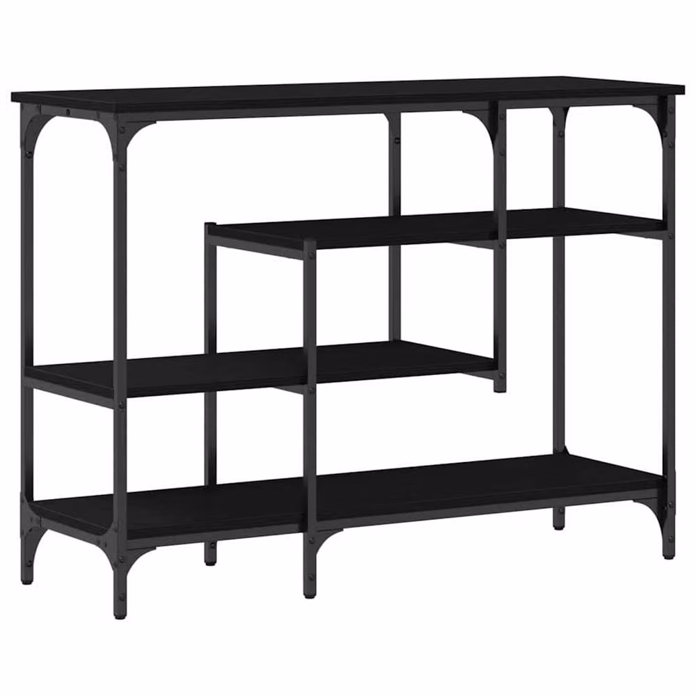 Berkfield Home Black Oak Console Table, W/D/H: 100 x 35 x 75 cm – 2