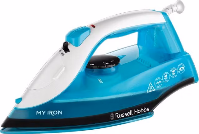 Russell Hobbs 1800W Steam Iron in Blue and Turquoise