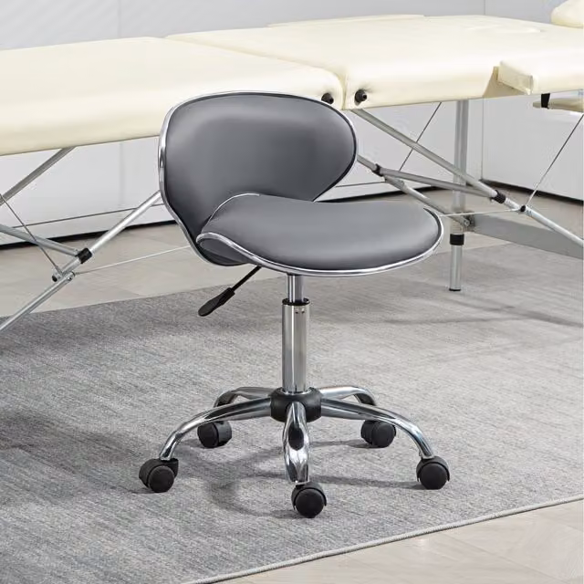 HOMCOM Modern Grey Salon Chair for Professionals
