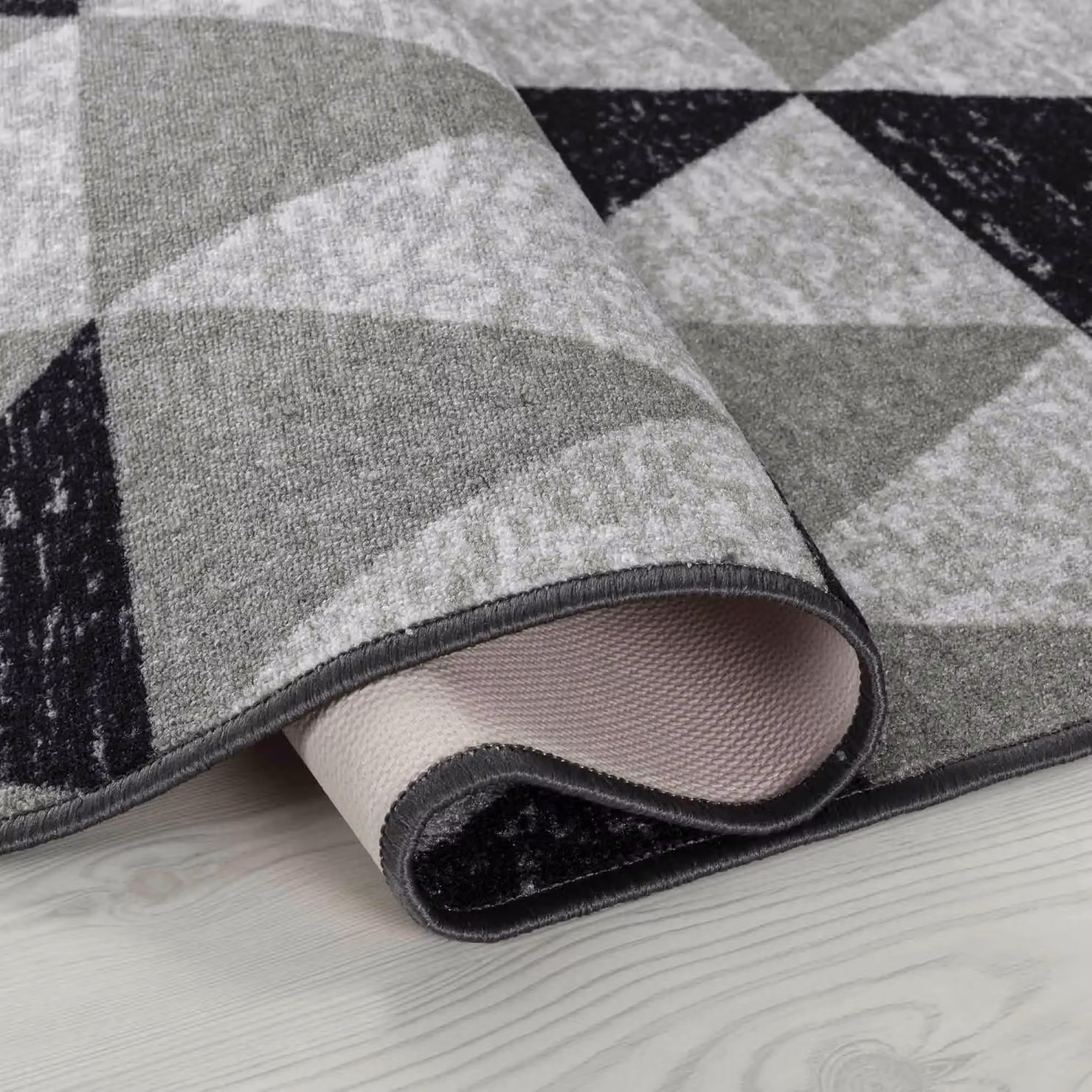 Desire Rugs Grey Triangle Non-Slip Machine Washable Kitchen Floor Mat, W: 80 cm, L: 150 cm – 6