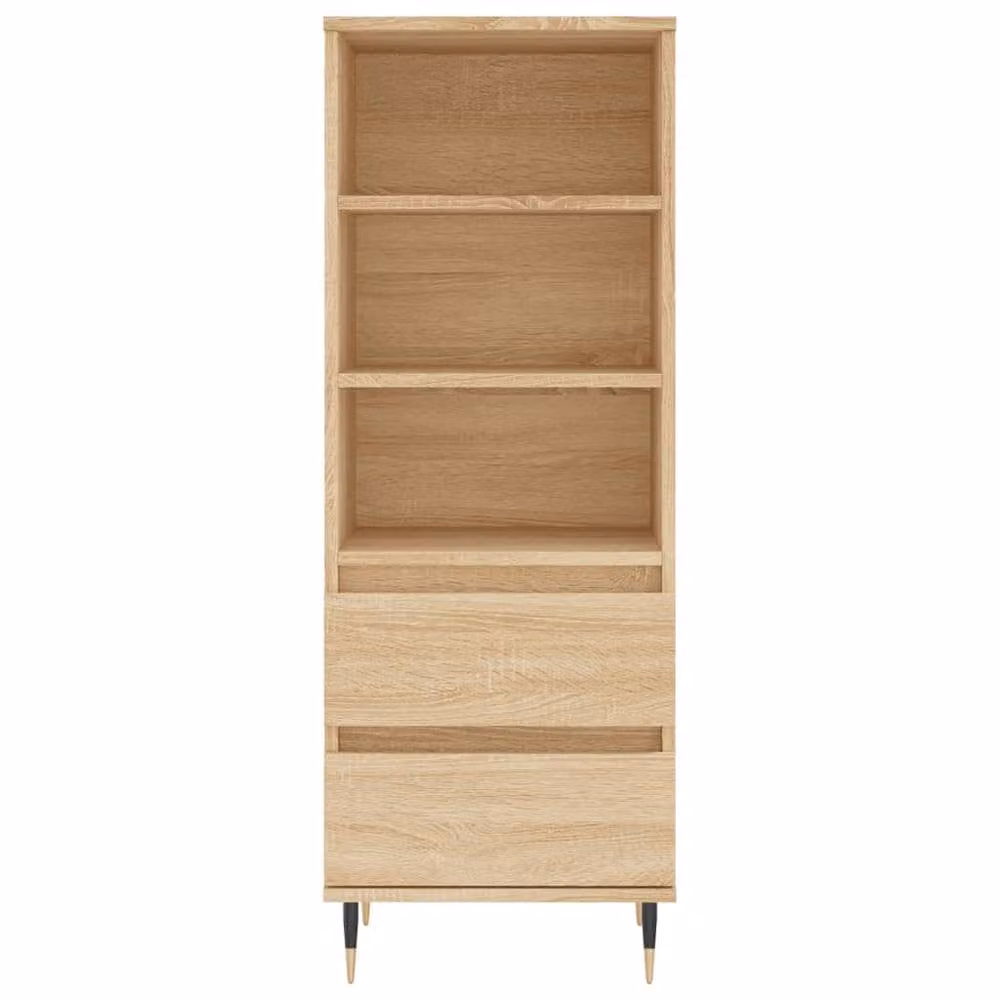 Berkfield Home Sonoma Oak Highboard in Light Oak, W/D/H: 40 x 36 x 110 cm – 2