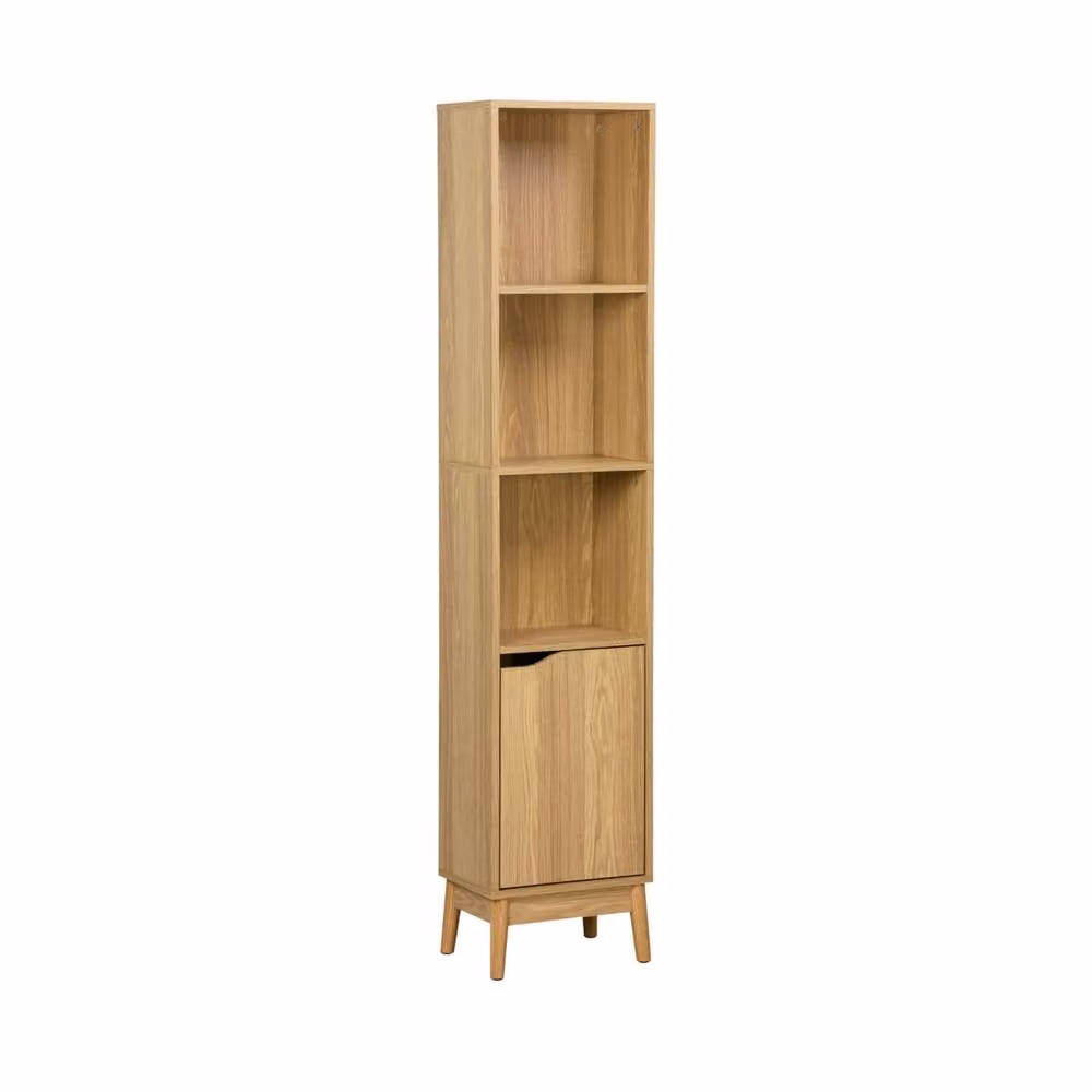 sweeek Vintage Pine Bathroom Storage Column in Light Brown, W/D/H: 25 x 4.5 x 167 cm – 2
