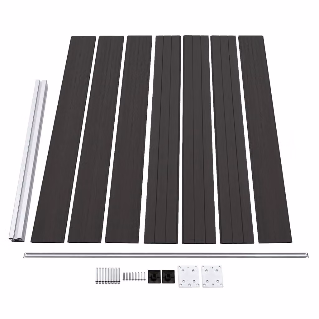 Berkfield Home WPC Fence Panel, Black, H 175 x W 146 cm – 2