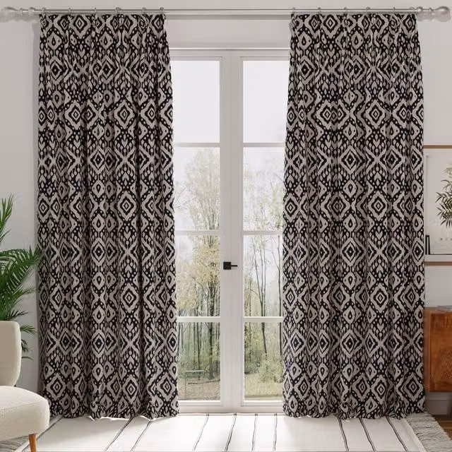 Terrys Marrakech Made to Measure Curtains in Ink Blue and Black
