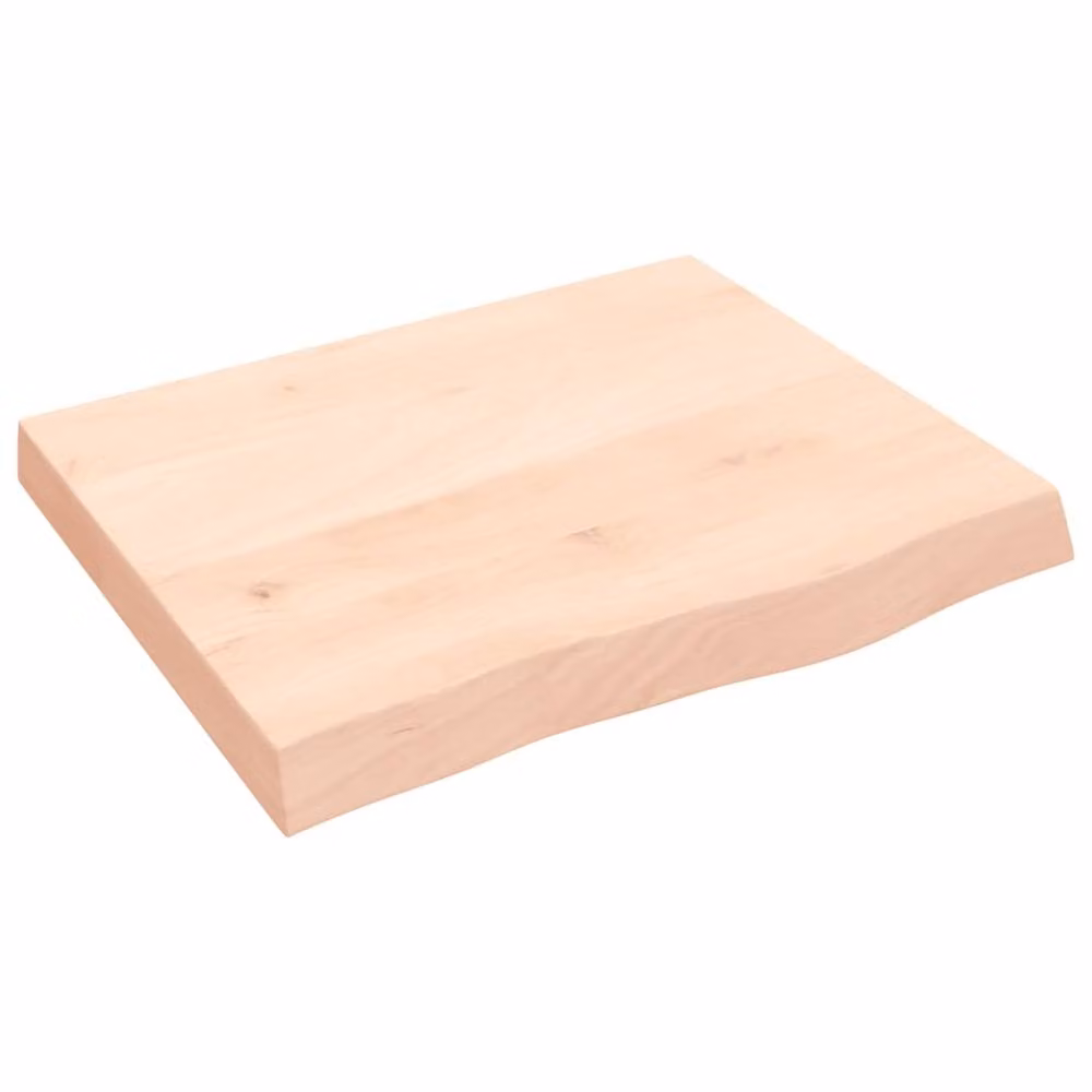 Berkfield Home Wall Mounted Solid Oak Shelf in Light Oak, W/D/H: 60 x 50 x 24 cm – 2