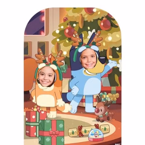 Star Cutouts Bluey Christmas Stand-In Cardboard Cutout, Multicolour, Height: 131 cm – 1