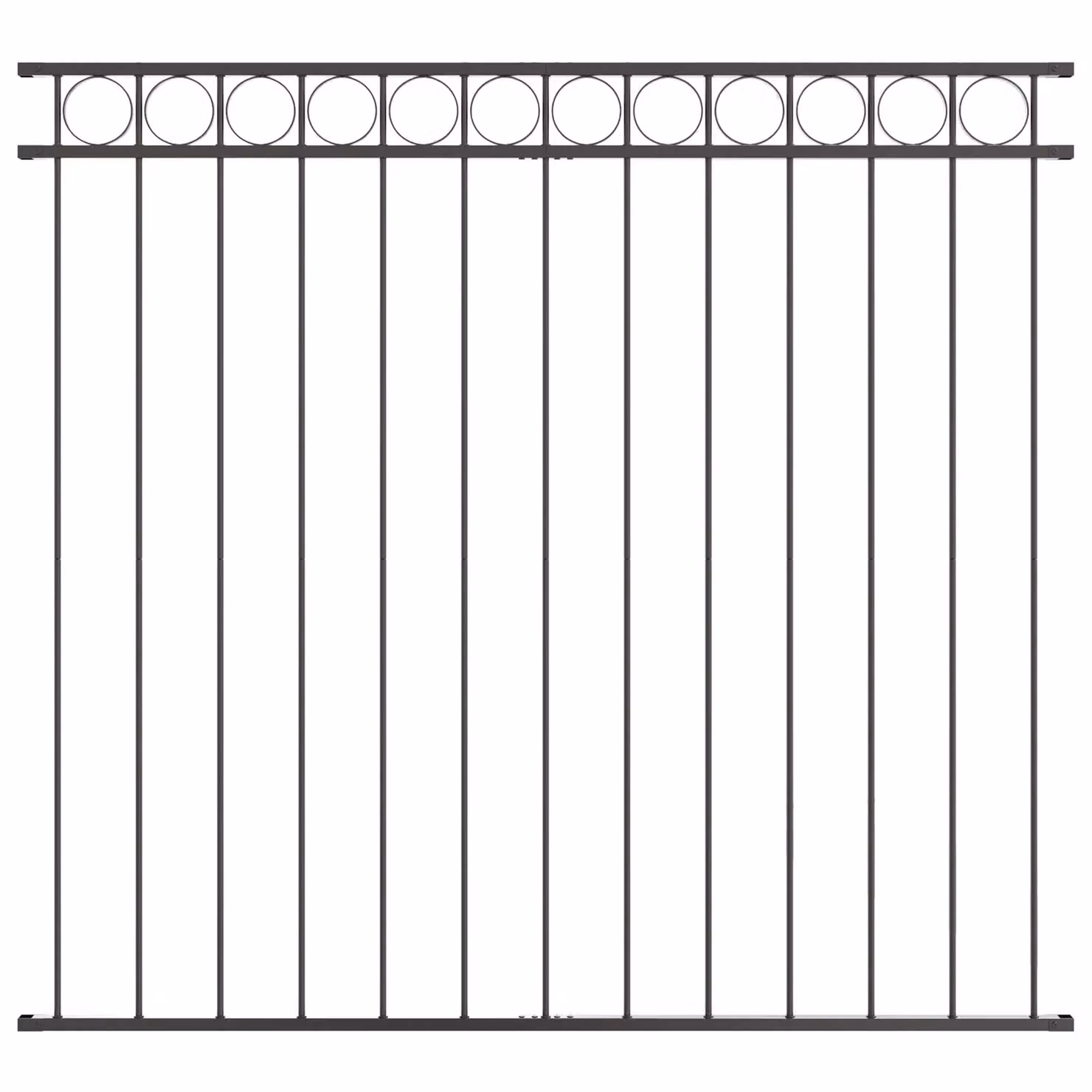 Berkfield Home Grey Powder-Coated Steel Rectangular Fence Panel, W: 170 cm, H: 150 cm, D: 150 cm – 2