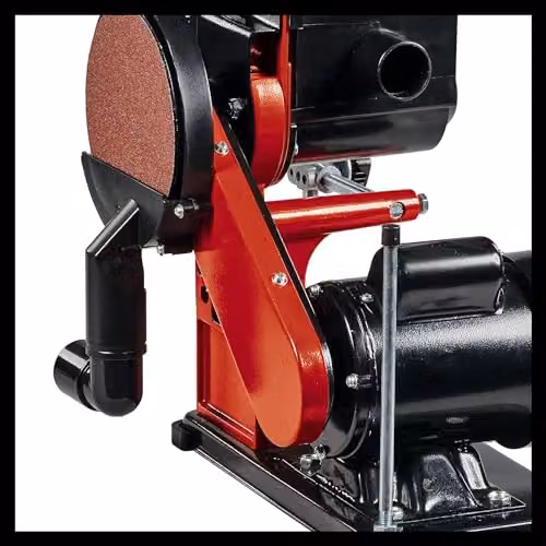 Einhell 380W 2-in-1 Benchtop Belt and Disc Sander in Red and Black – 4