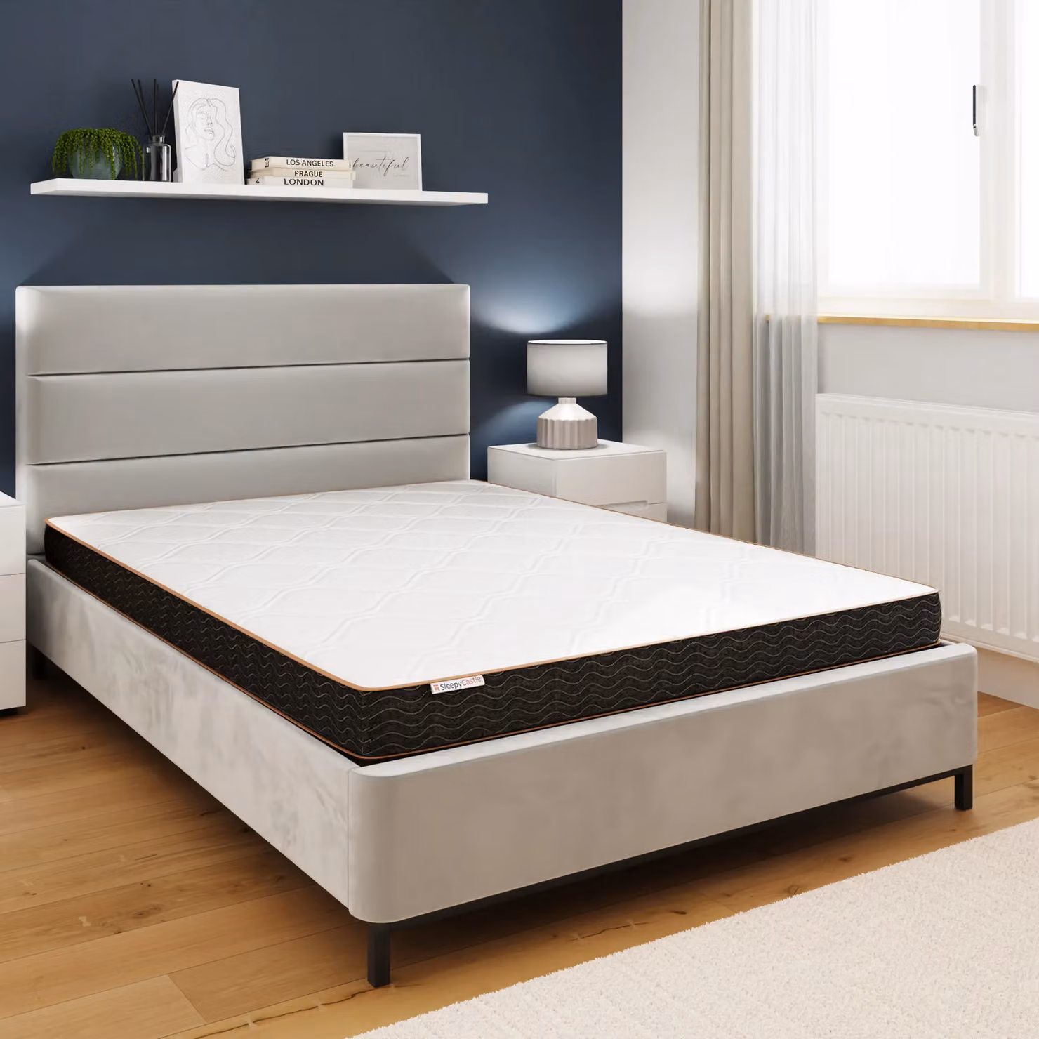 GFW SleepyCastle Rolled Pocket Sprung Mattress in a Box, White, W/D/H: 120 x 200 cm – 2