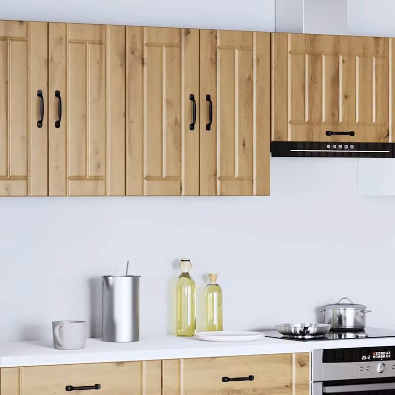 Berkfield Home Lucca Artisan Oak Kitchen Wall Cabinet in Brown