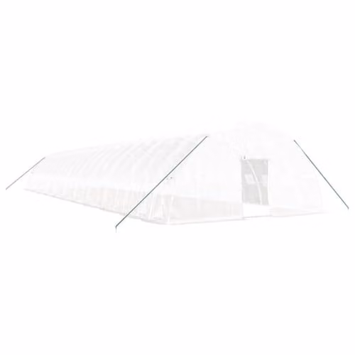 vidaXL Greenhouse with Steel Frame, White, W: 22 m, D: 6 m, H: 2.85 m – 1