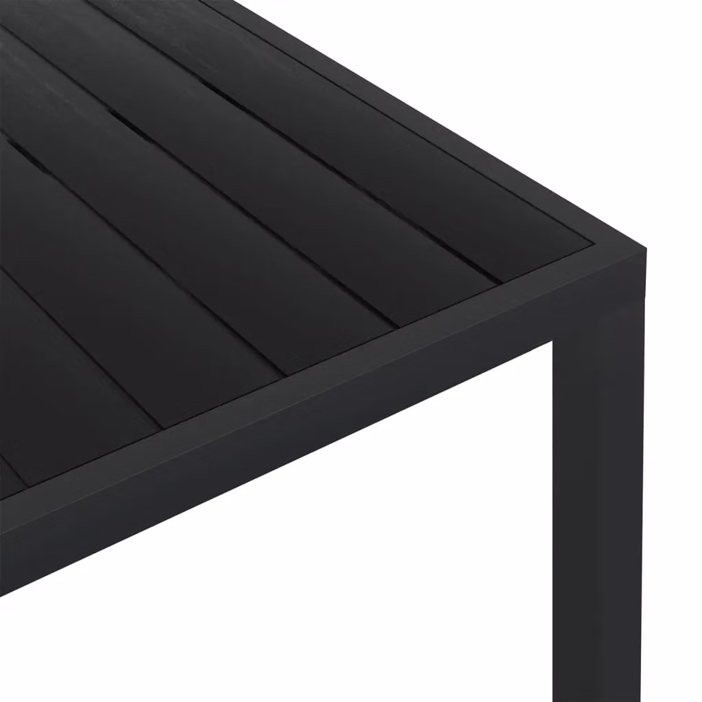 Berkfield Home Garden Table in Black Aluminium and WPC, W/D/H: 150 x 90 x 74 cm – 3