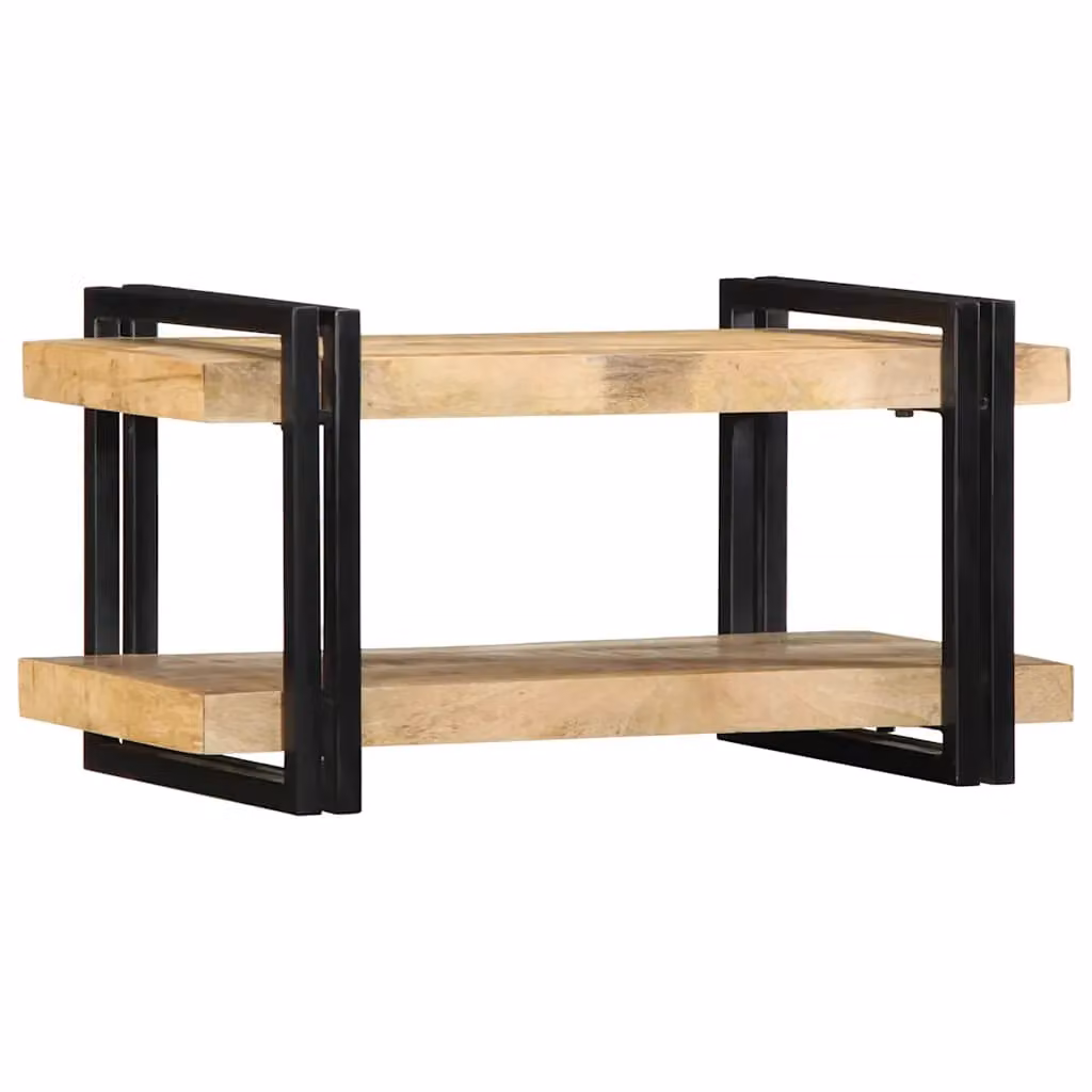 Berkfield Home Rustic Mango Wood Wall Shelf, Brown, W: 70 cm, D: 33 cm, H: 35 cm – 2
