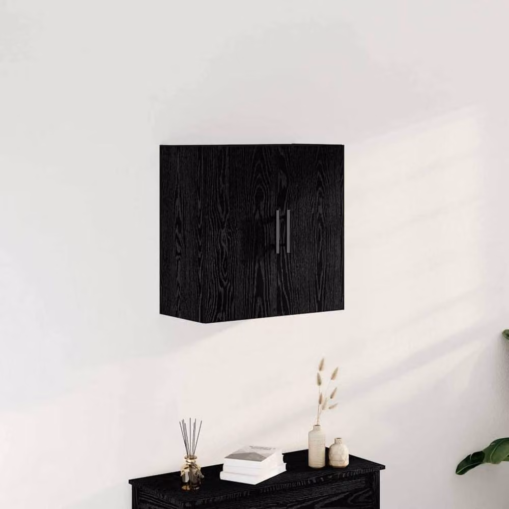 Berkfield Home Black Oak Wall Cabinet W/D/H: 60 x 31 x 60 cm – 2
