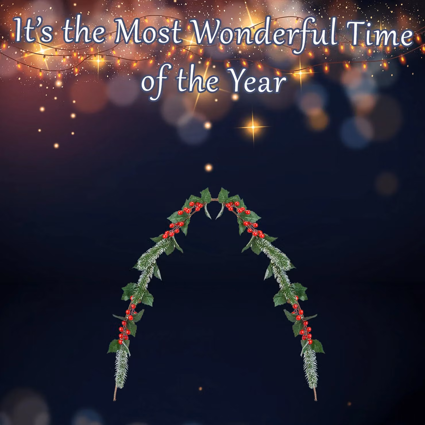 VFM e-Store Christmas Red Berry Pine and Holly Garland Decoration, 150 cm, Red and Green – 2