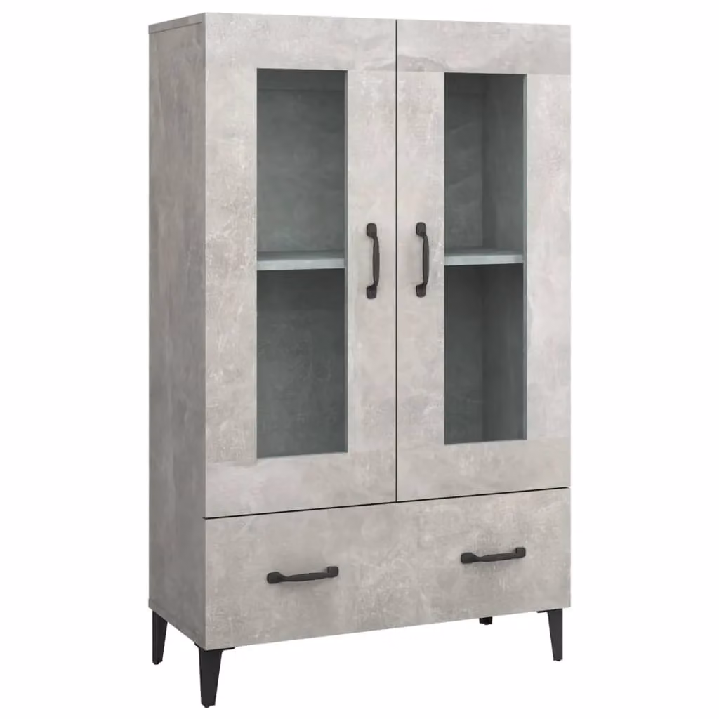 Berkfield Home Modern Highboard in Concrete Grey, W/D/H: 70 x 31 x 115 cm – 2
