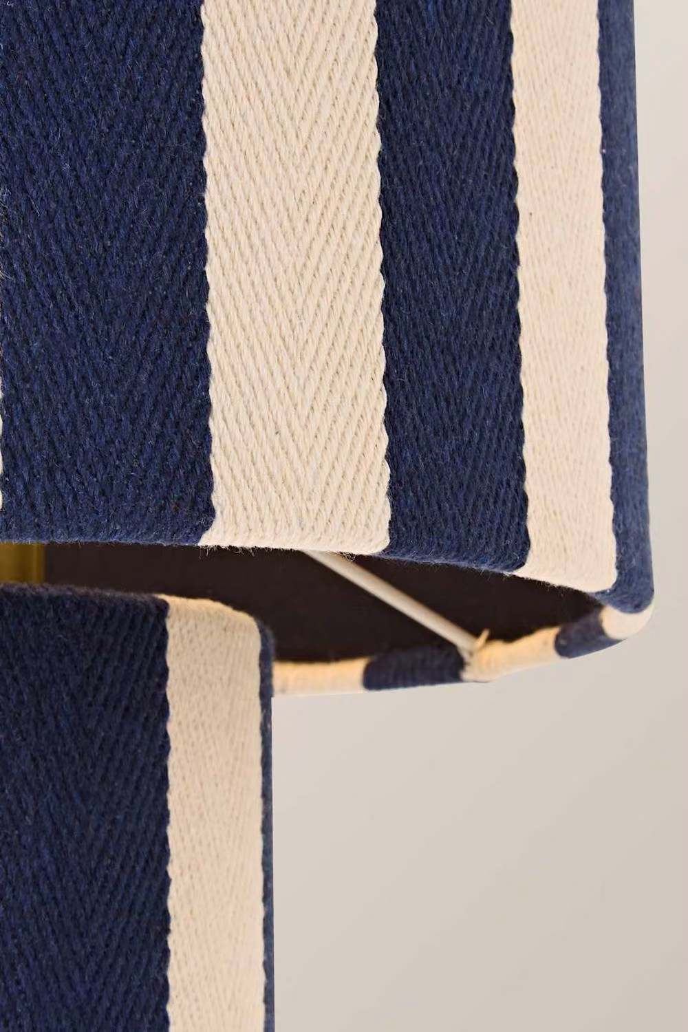 ValueLights Florence Navy Blue Fabric Linen Table Lamp with Bulb – 3