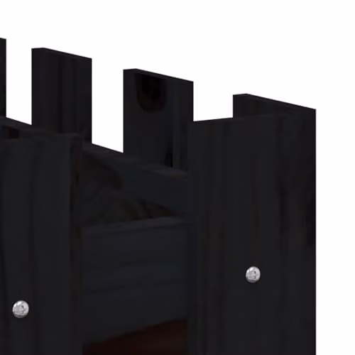 vidaXL Wooden Garden Raised Bed with Fence Design, Black, W: 150 cm, D: 50 cm, H: 50 cm – 4