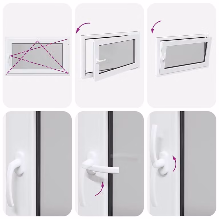 Berkfield Home RISOR Basement Tilt and Turn Window, Anthracite, W: 100 cm, H: 50 cm