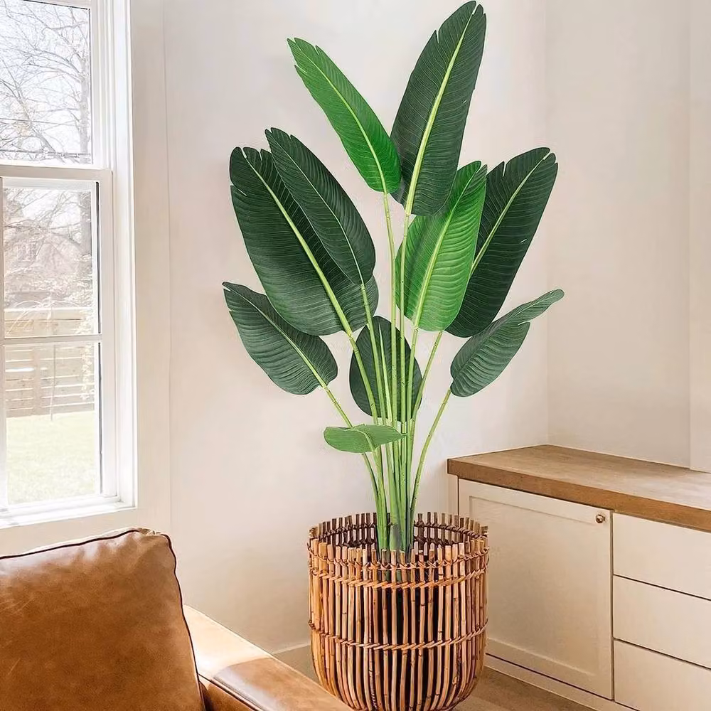 VOGREX Artificial Banana Tree Fake Palm Plant, Green, Height: 121.92 cm – 3