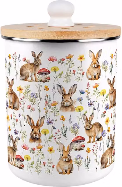 Purely Home Metal Kitchen Compost Bin with Flip Lid, 2L, Brown and Multicolour